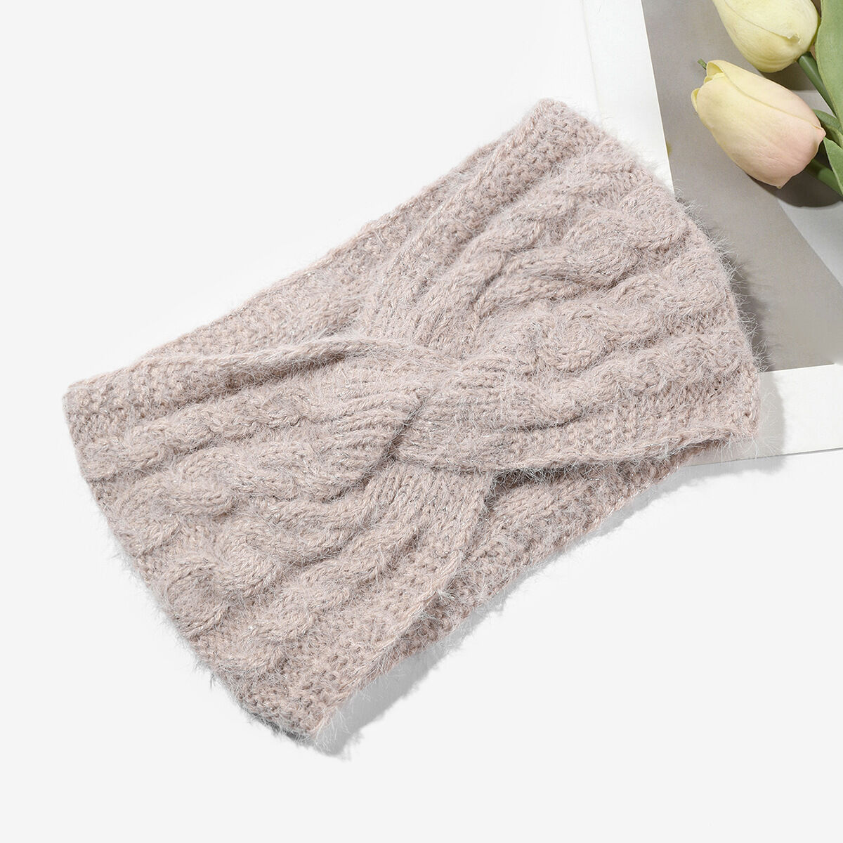 1 Piece Simple Knitted Texture Knot Wool Women's Hair Bands h5 Picture3