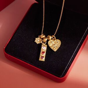 Charming Daisy Heart Stainless Steel Waterproof&Anti-tarnish Gold Color Women's Pendant Necklaces h5 Picture5