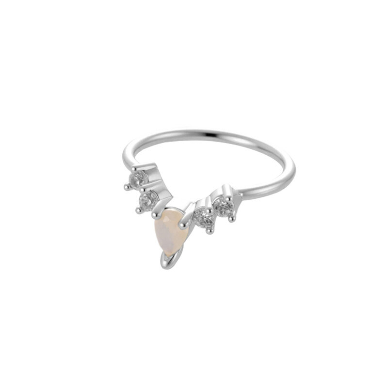 Piercing de nez pour femme en forme de cœur avec fleur brillante et zircon couleur cuivre doré h5 