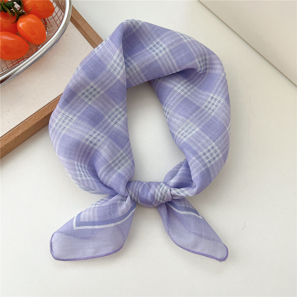 19 Cotton - Horizontal And Vertical Stripes Purple Picture19