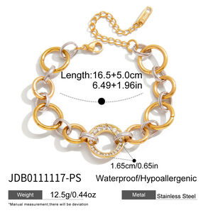 Hochwertige, wasserfeste und anlaufgeschützte Damen-Charm-Armbänder aus Edelstahl in Gold- und Silbertönen h5 Bild2