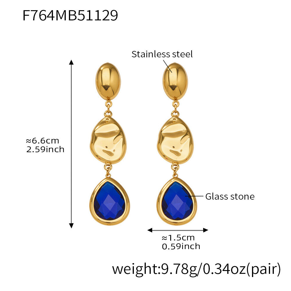 F764 - Blue Earrings Picture3