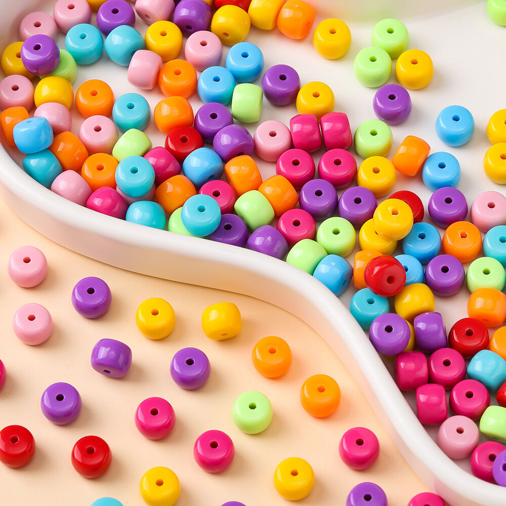 Abacus Bead DIY Solid Color Acrylic Jewelry Beads