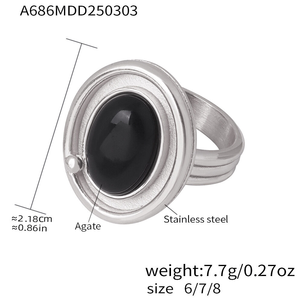 A686 - Steel Ring - Size 8 Picture8