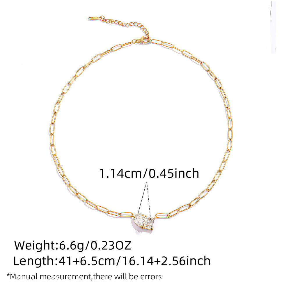 Simple Daily Irregular Shape Stainless Steel Waterproof Gold Color Women's Necklaces Sets Picture2