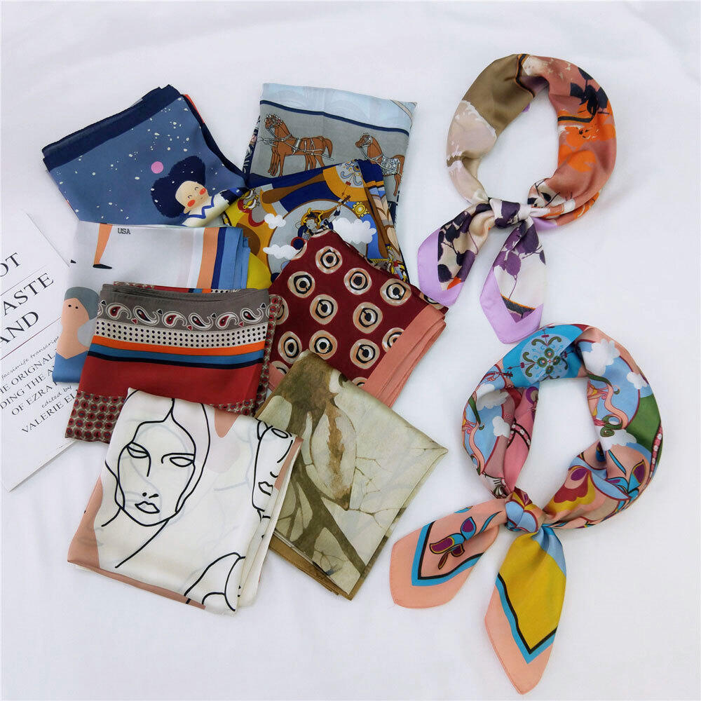 Bandana de poliéster para mujer con pintura diaria 2