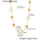 Txp515 - White Resin Gold Necklace, 47.5 + 5Cm