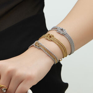 Twist Chain Stainless Steel Gold Color Waterproof Anti - Tarnish Unisex Chain Bracelets h5 Picture4