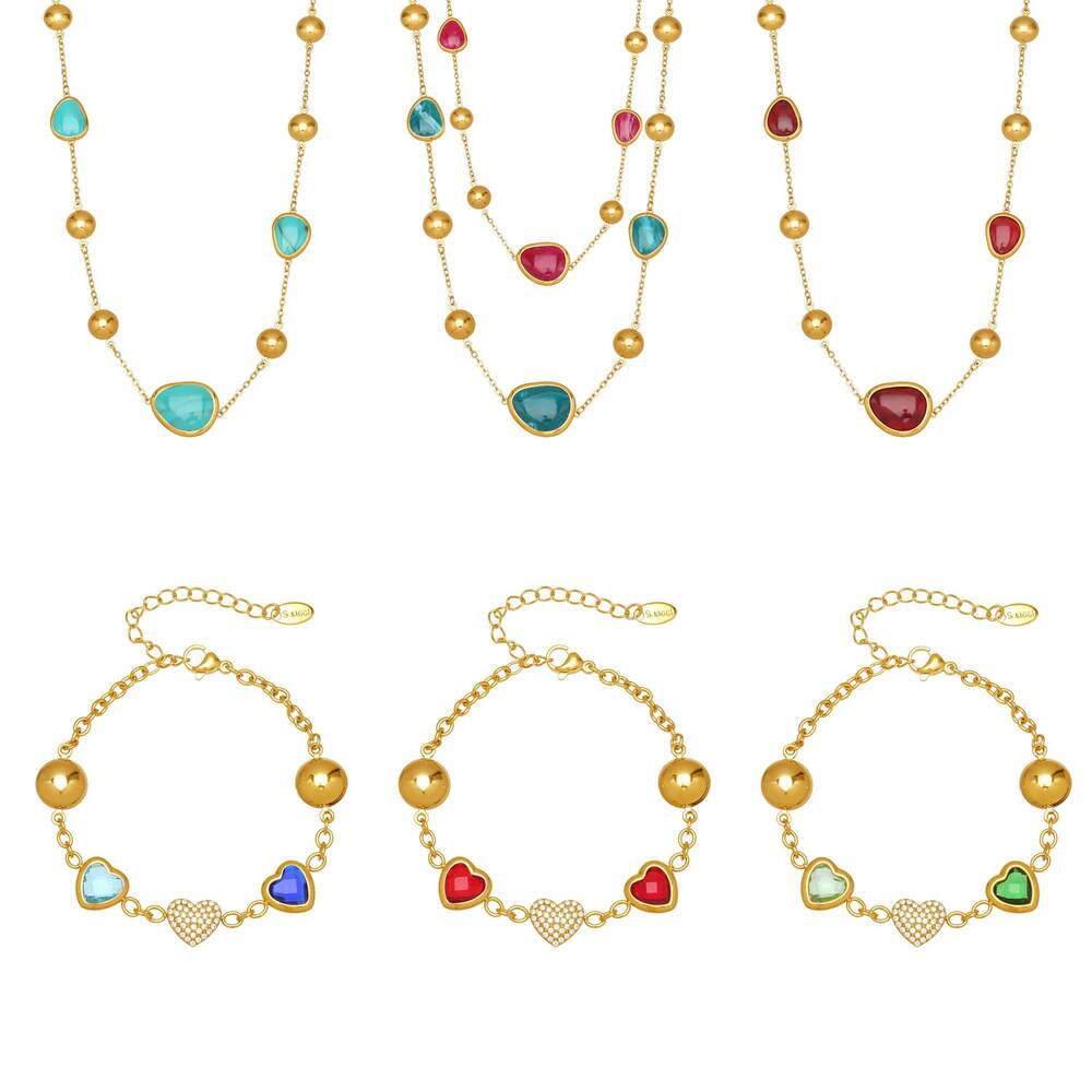 1 Piece Classic Irregular Shape Stainless Steel Waterproof Gold Color Acrylic Women's Pendant Necklaces h5Picture6