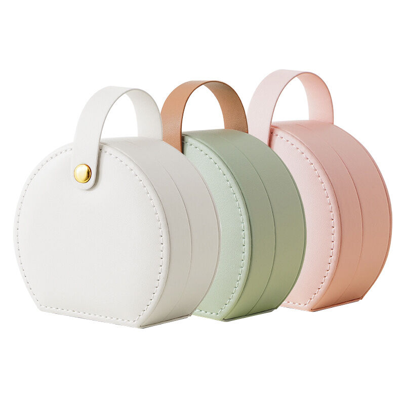 Simple Series Sweet Solid Color PU Jewelry Boxes h5Picture5