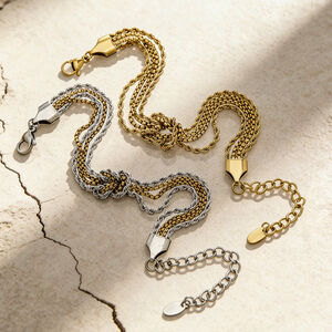 Twist Chain Stainless Steel Gold Color Waterproof Anti - Tarnish Unisex Chain Bracelets h5 Picture2