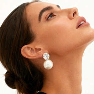 1 Pair Simple Series Hypo - allergenic Stainless Steel Waterproof Gold Color Women's Stud Earrings h5 Picture4
