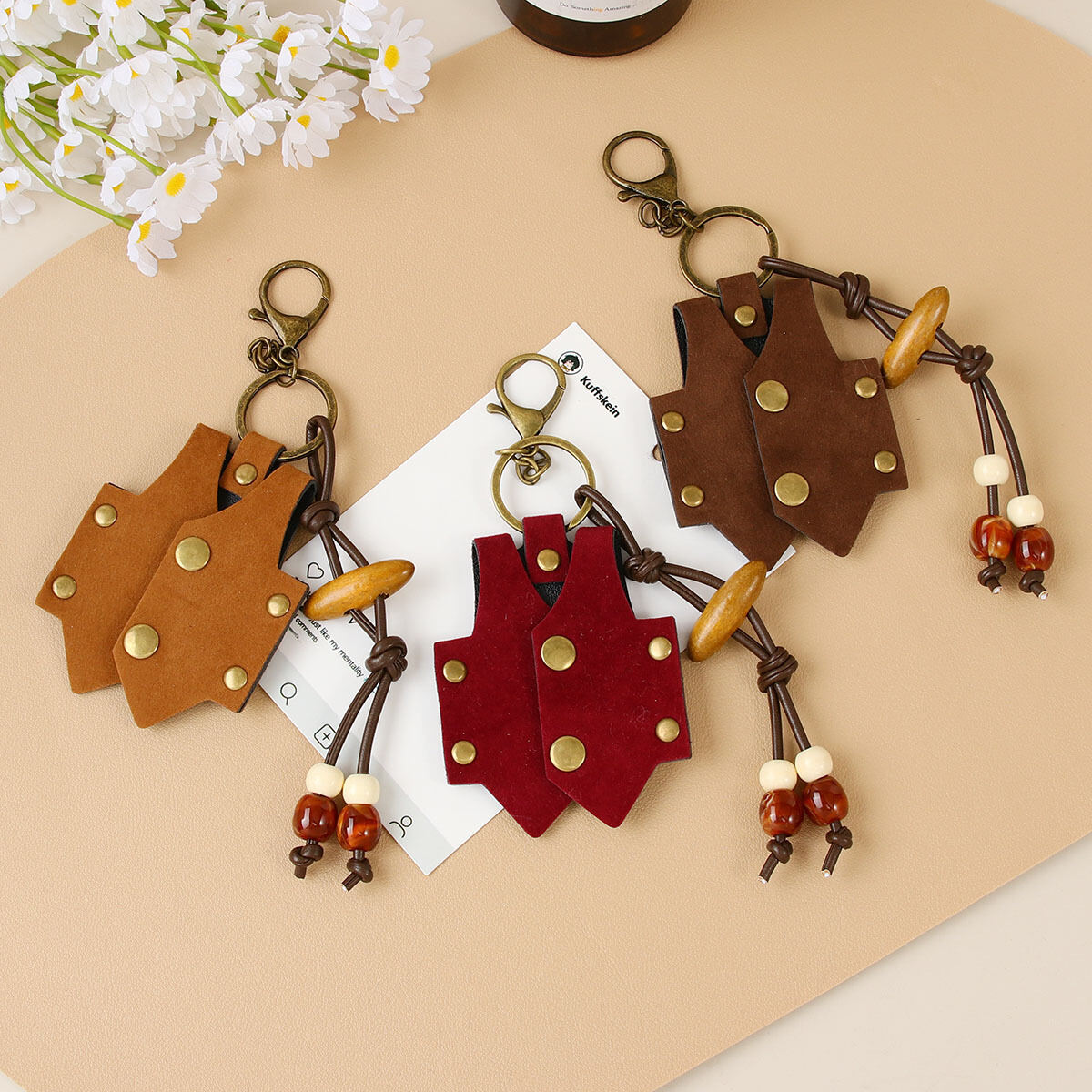 Simple Series Retro Mini Vest PU Women's Bag Charms