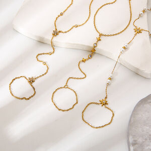 Daily Star Stainless Steel Waterproof Anti - Tarnish Gold Color Zircon Women's Chain Bracelets h5 Picture3