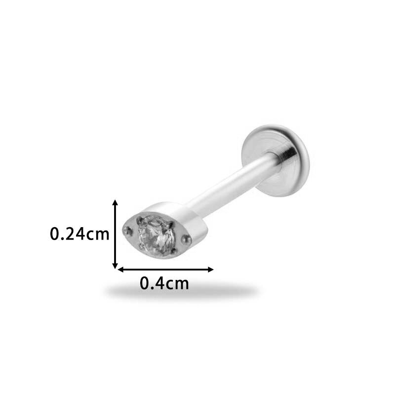Letter Titanium Alloy Gold Color Zircon Women's Piercing Earrings Picture2