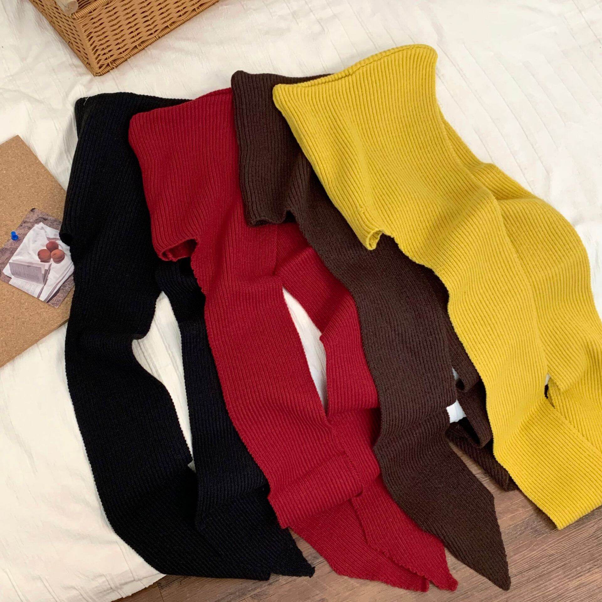 1 Piece Hooded Knit Poncho - Solid Color Cape Shawl Wrap 2