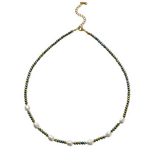 1 Piece Crystal & Artificial Pearl Beads Necklace h5