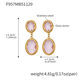 F957 - Pink Faceted Stone Gold Earrings Picture6