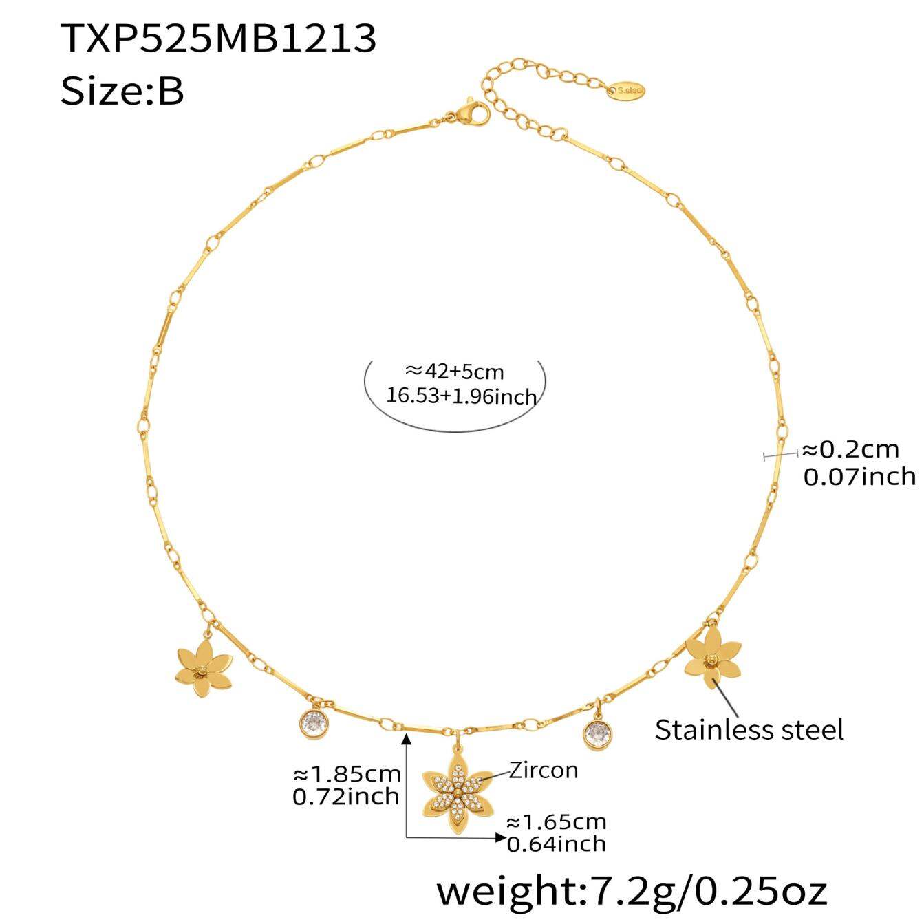 TXP525-B Goldkette 42+5cm Bild3