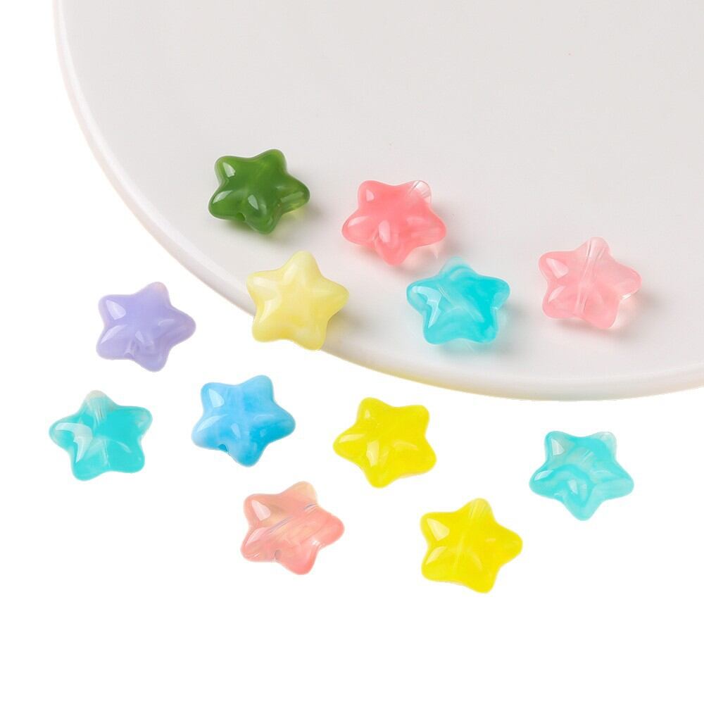 Perline acriliche fai da te a forma di stella della serie Jelly h5Immagine2