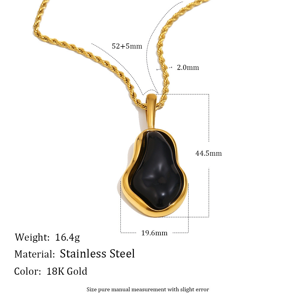 1 Piece Simple Series Daily Lines Stainless Steel Waterproof Women's Pendant Necklaces h5Picture2