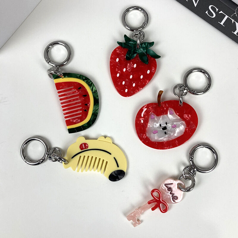 1 Piece Cute Fruit Acetate Keychain Picture2