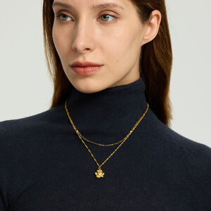 1 Piece Daily Chain Plant Stainless Steel Waterproof Gold Color Women's Pendant Necklaces h5 Picture4