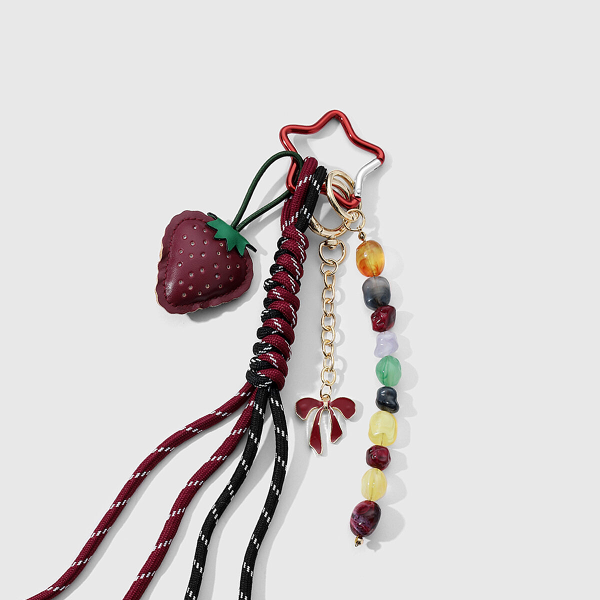 Sweet Bow Knot Strawberry Polyester Women's Bag Charms Picture5