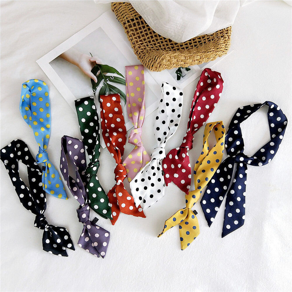 Modisches, farbenfrohes Damen-Bandana aus Polyester mit Polka-Dots 2