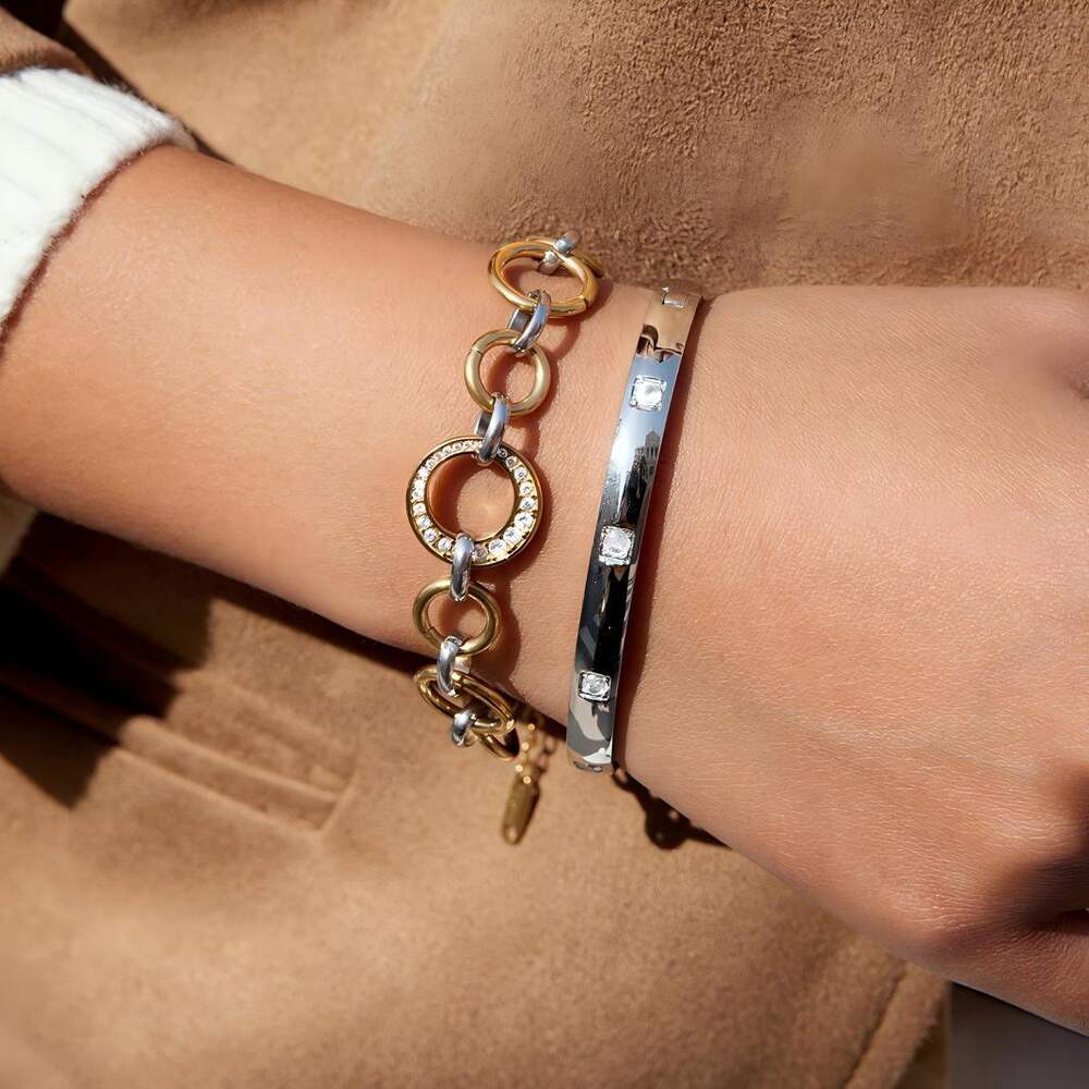 Hochwertige, wasserfeste und anlaufgeschützte Damen-Charm-Armbänder aus Edelstahl in Gold- und Silbertönen h5Bild3