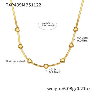Gorgeous Zircon Heart Stainless Steel Waterproof Anti - Tarnish Gold Color Women's Jewelry Sets h5 Picture2