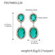 F957 - Light Green Faceted Stone Steel Earrings Picture19