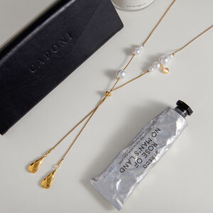 1 Piece Lustrous Droplet Stainless Steel Waterproof Gold Color Women's Long Necklaces h5 Picture6