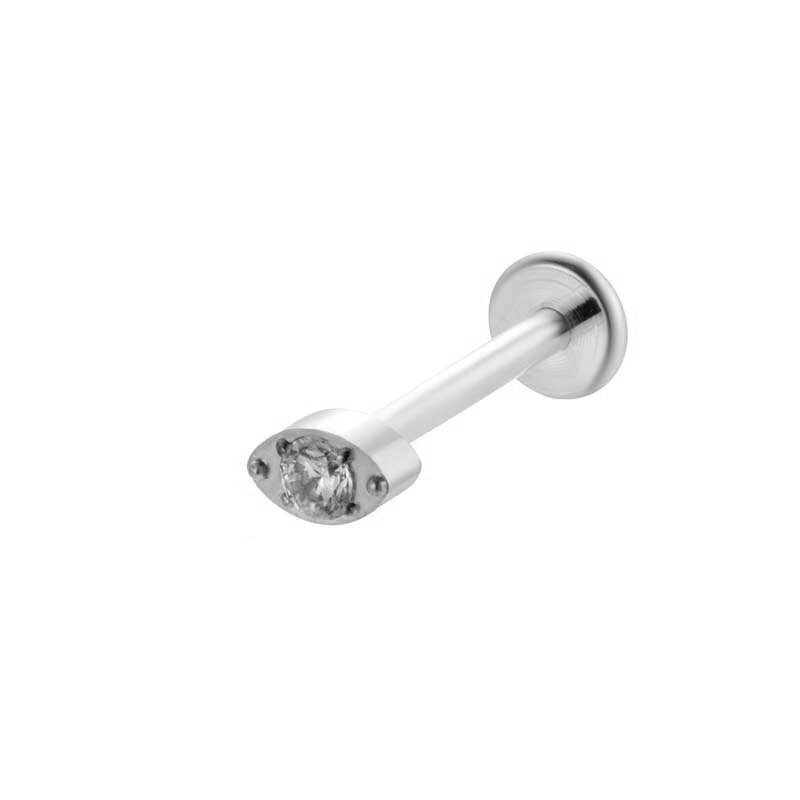 Letter Titanium Alloy Gold Color Zircon Women's Piercing Earrings h5 