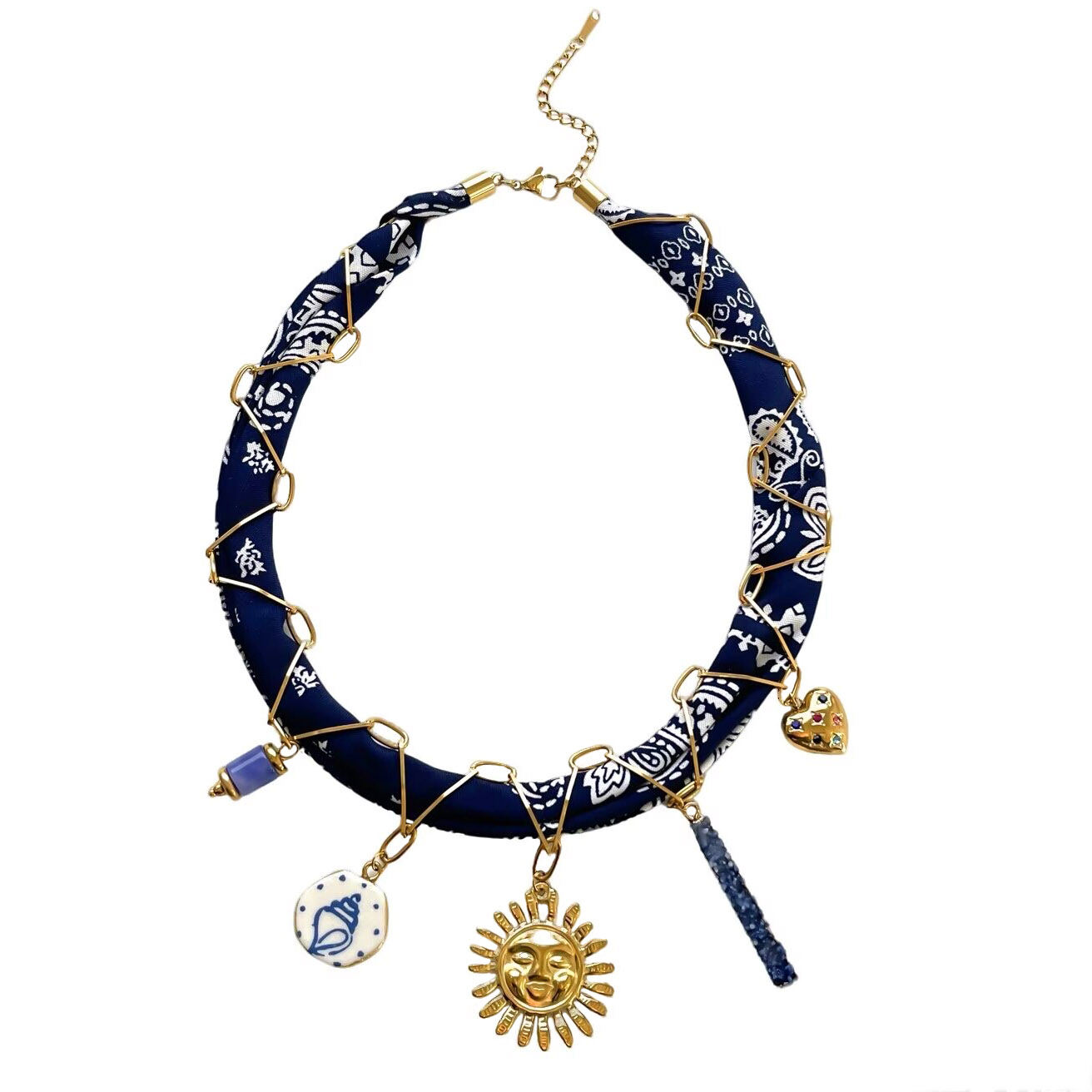 Blue Cloth Necklace Picture2