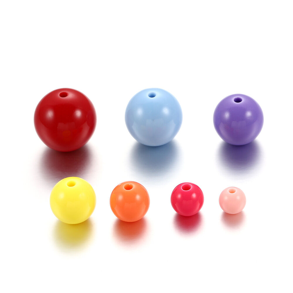 Daily DIY Solid Color Acrylic Jewelry Beads 2