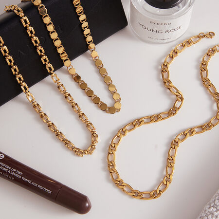 Minimalist Stainless Steel Waterproof&Anti-tarnish Gold Color Women's Chain Necklaces 2
