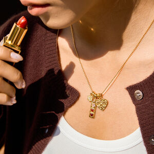 Charming Daisy Heart Stainless Steel Waterproof&Anti-tarnish Gold Color Women's Pendant Necklaces h5 Picture4