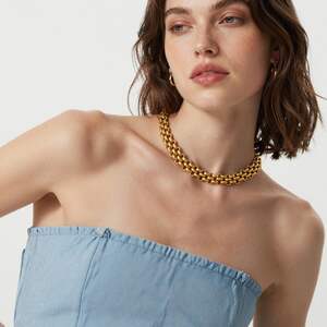 1 Piece Modern Chain Stainless Steel Waterproof Gold Color Women's Chain Necklaces h5 Picture5