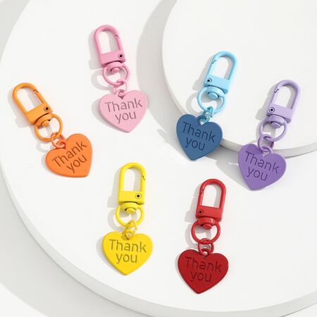 1 Piece Sweet Letter Heart Alloy Keychain