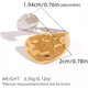 Gold- und Silberfarbe/Einheitsgröße/Ringstil 3 Bild3