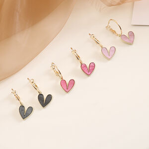 Romantic Series Heart Alloy Women's Drop Earrings h5 Picture2