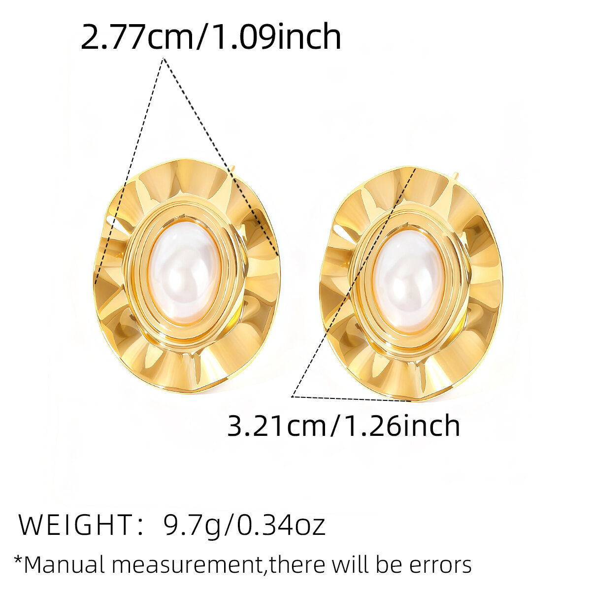 1 Pair Elegant Circle Hypo - allergenic Stainless Steel  Waterproof Non Tarnish  Women's Stud Earrings h5 Picture2
