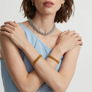 1 Piece Modern Chain Stainless Steel Waterproof Gold Color Women's Chain Necklaces h5 Picture4