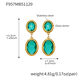 F957 - Light Green Faceted Stone Gold Earrings Picture8