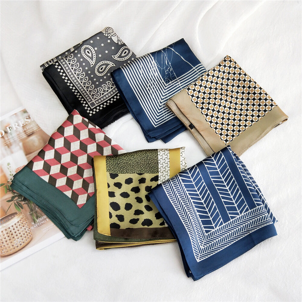 Vintage gewebtes Polyester-Bandana für Damen 2