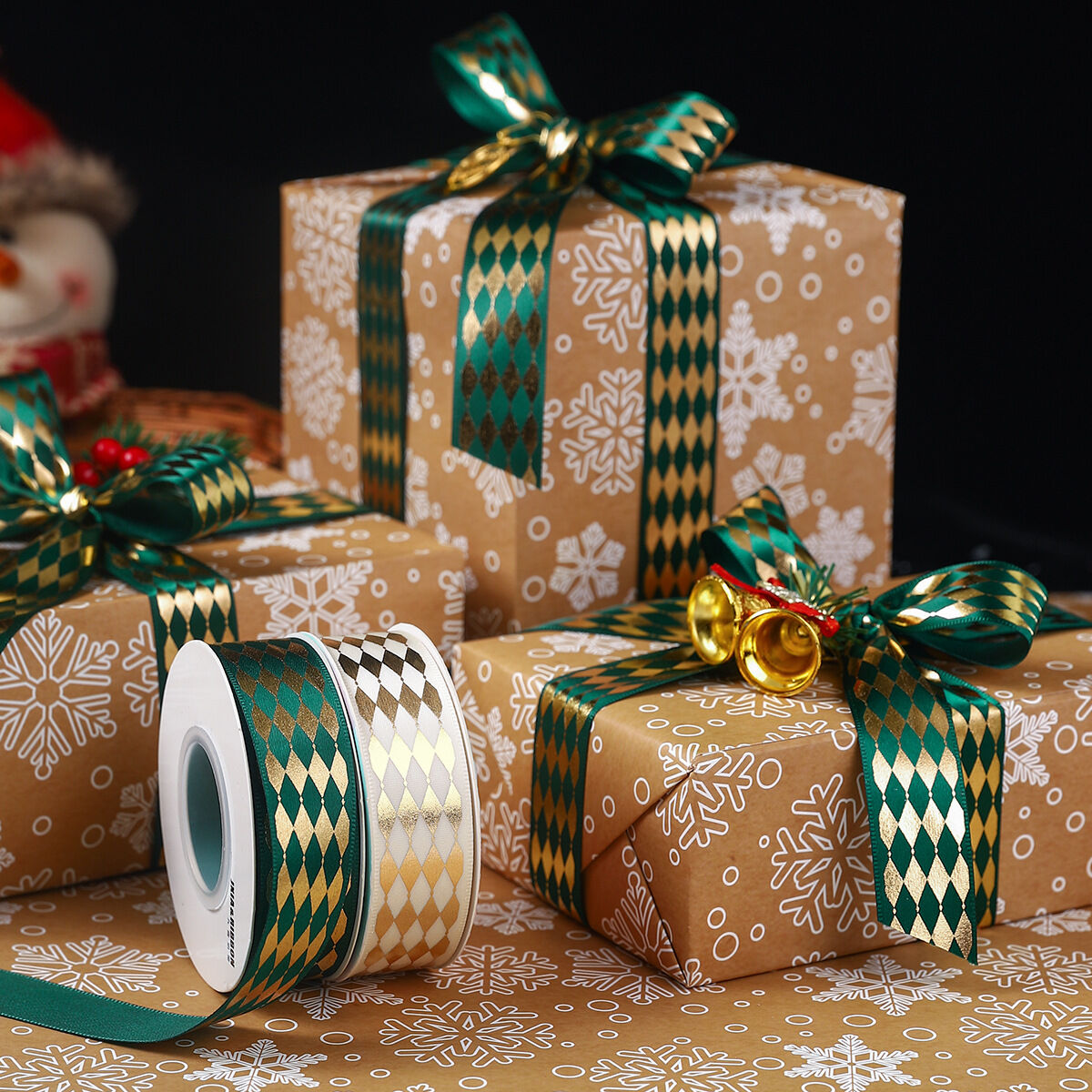 1 Piece Vintage Diamond Pattern Gift - wrapping Ribbon h5 Picture2