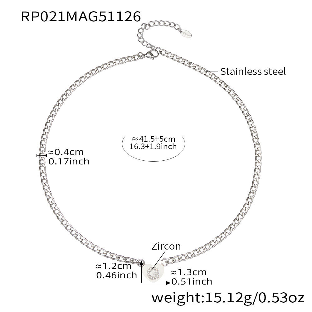 Rp021-G Letter Steel Necklace Picture20