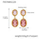 F957 - Pink Faceted Stone Gold Earrings Picture11