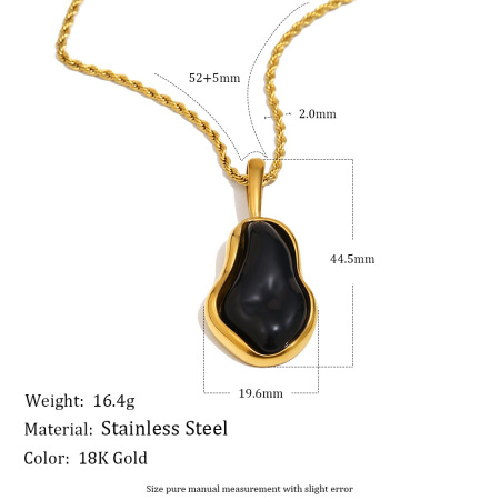 1 Piece Simple Series Daily Lines Stainless Steel Waterproof Women's Pendant Necklaces